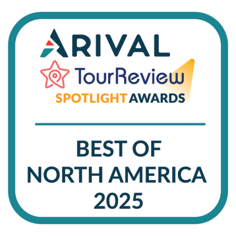 Arival Tour Review Spotlight Awards 2025, Best of North America badge.